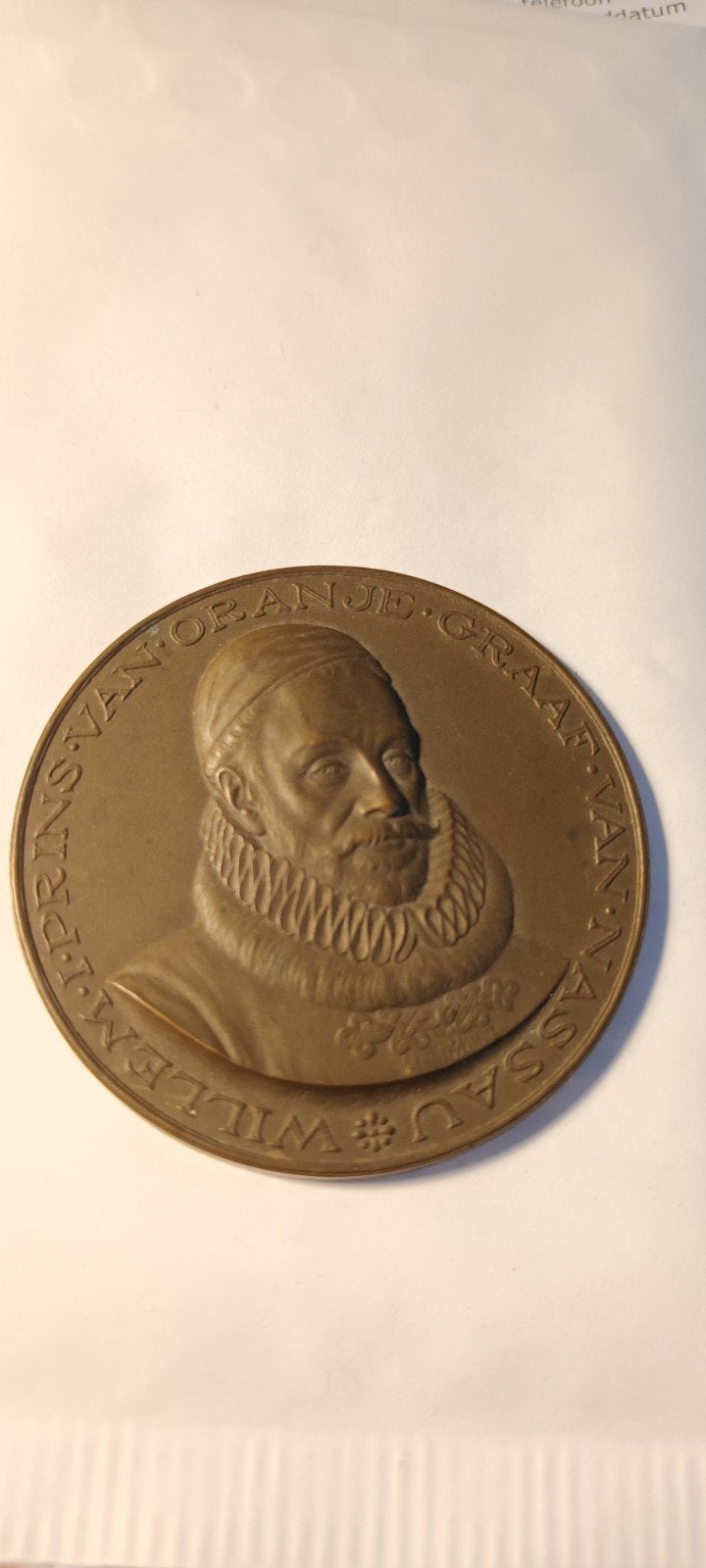 Historische Medaille Willem van Oranje - Brons, Verzenden, Brons, Nederland