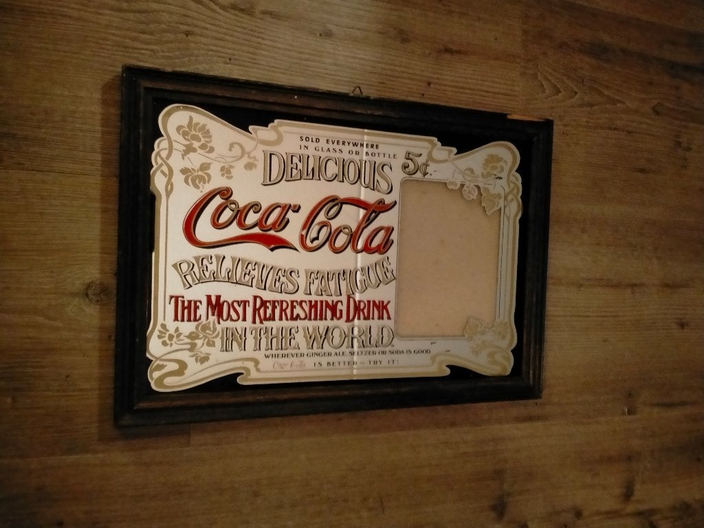 Delicious Coca Cola drank frisdrank vintage spiegel logo 2, Ophalen of Verzenden, Gebruikt, Gebruiksvoorwerp