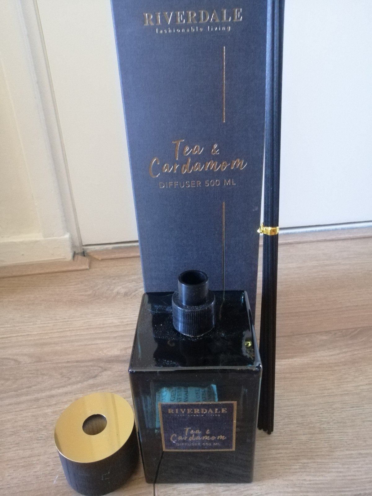 Riverdale Tea & Cardamom Diffuser 500 ML, Ophalen, Nieuw, Zwart, Glas