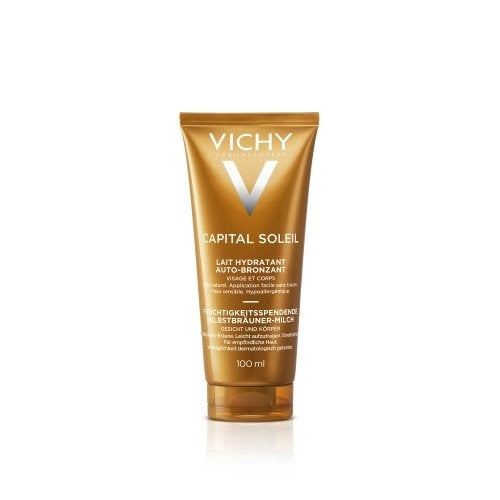 Vichy Capital Soleil Zelfbruinende Melk 100ml, Verzenden, Nieuw, Bodylotion, Crème of Olie