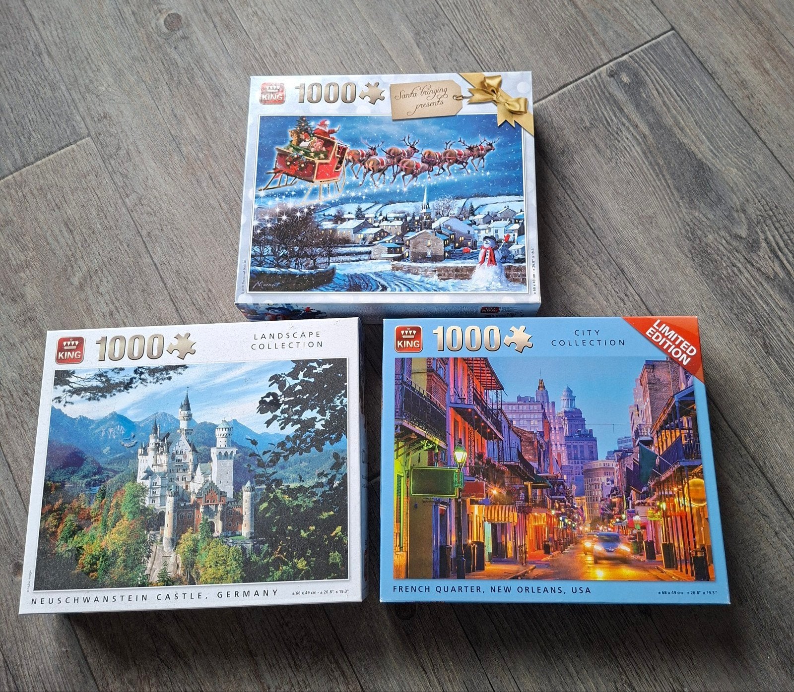 3 King Puzzels, Ophalen, 500 t/m 1500 stukjes, Gebruikt