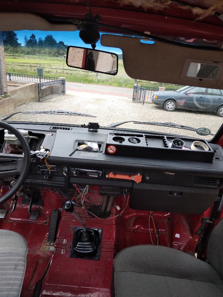 VW T3 Zonnekleppen met Spiegel en Verlichting Westfalia, Ophalen of Verzenden