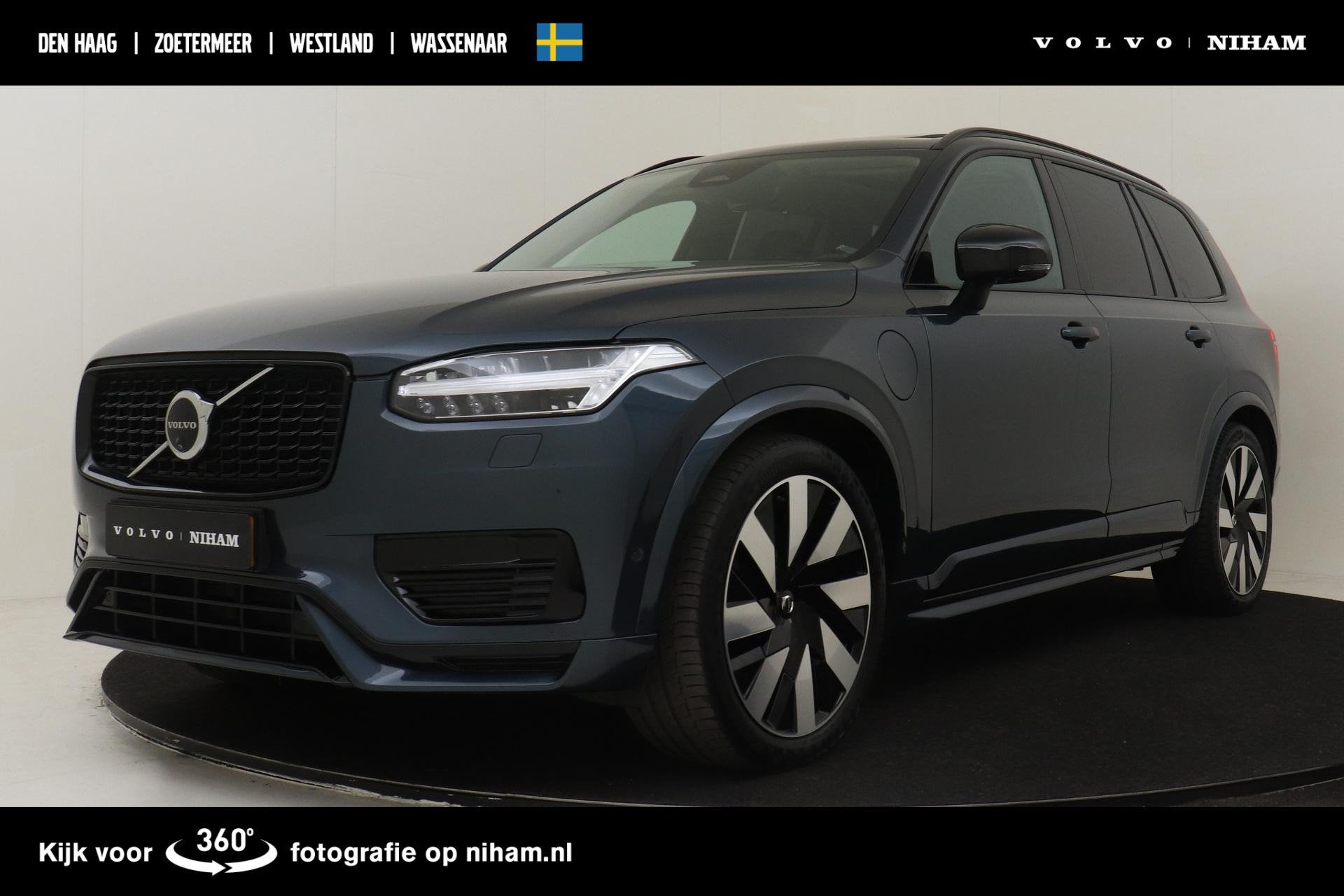 Volvo XC90 T8 PLUG-IN HYBRID AWD ULTRA DARK *FULL OPTIONS!*, Gebruikt, Euro 6, 4 cilinders, Blauw