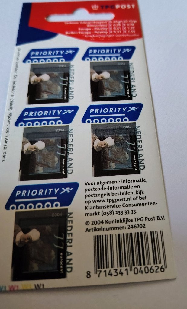 Postzegelmapje V2247zonder perforatie, Ophalen of Verzenden