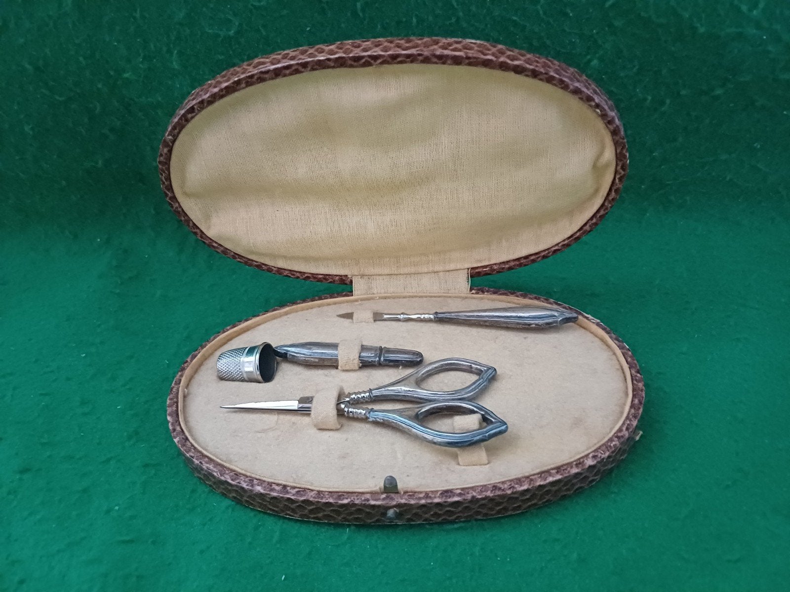 Vintage Manicureset in Leren Etui, Ophalen of Verzenden