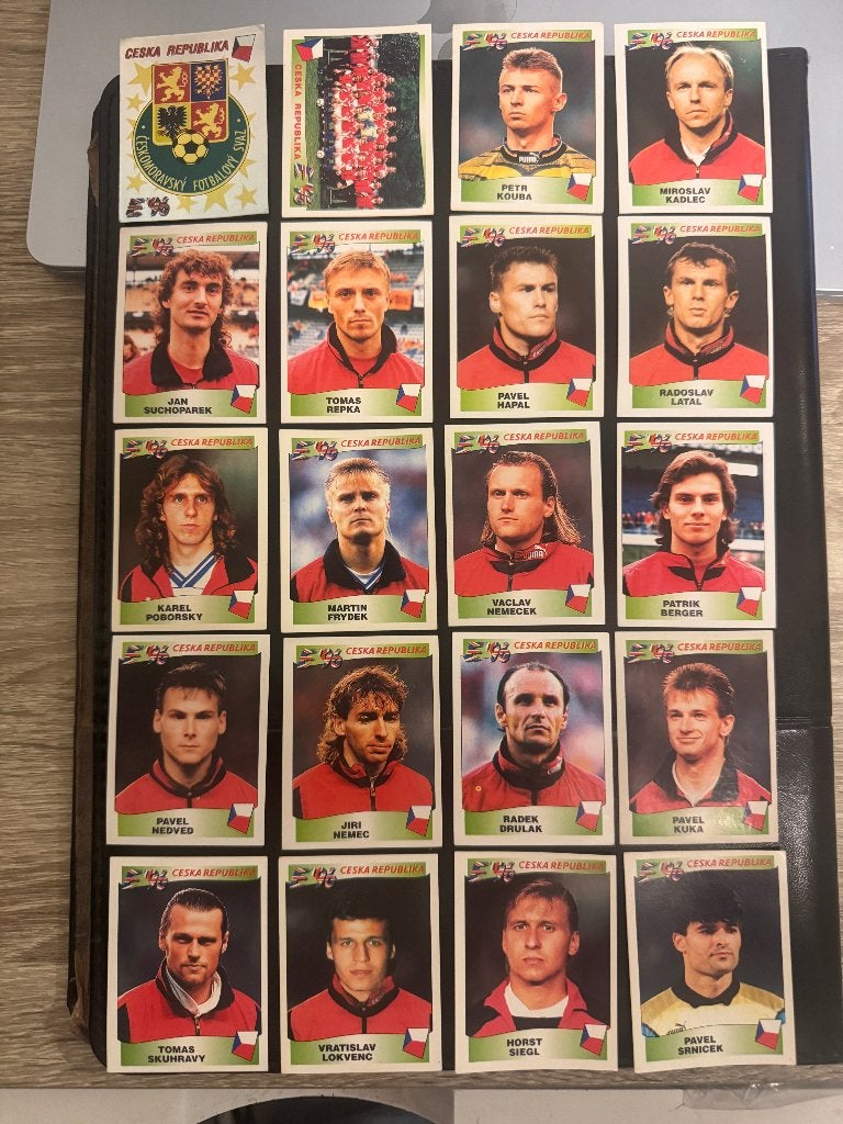 20 Panini plaatjes EURO 96 team Tsjechie, Ophalen of Verzenden, Zo goed als nieuw, Buitenlandse clubs, Poster, Plaatje of Sticker