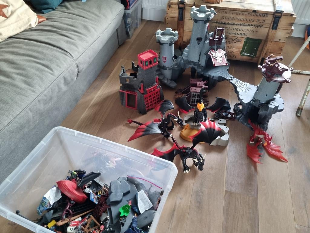 Grote set Playmobil kastelen en draken, Ophalen of Verzenden, Gebruikt