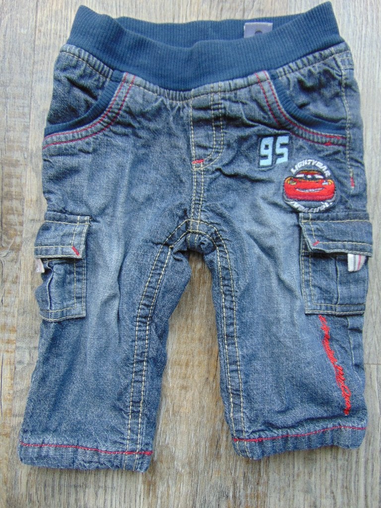Cars lange broek blauw spijkerbroek maat 68 gevoerd broekje, C&A, Broekje, Ophalen of Verzenden, Zo goed als nieuw