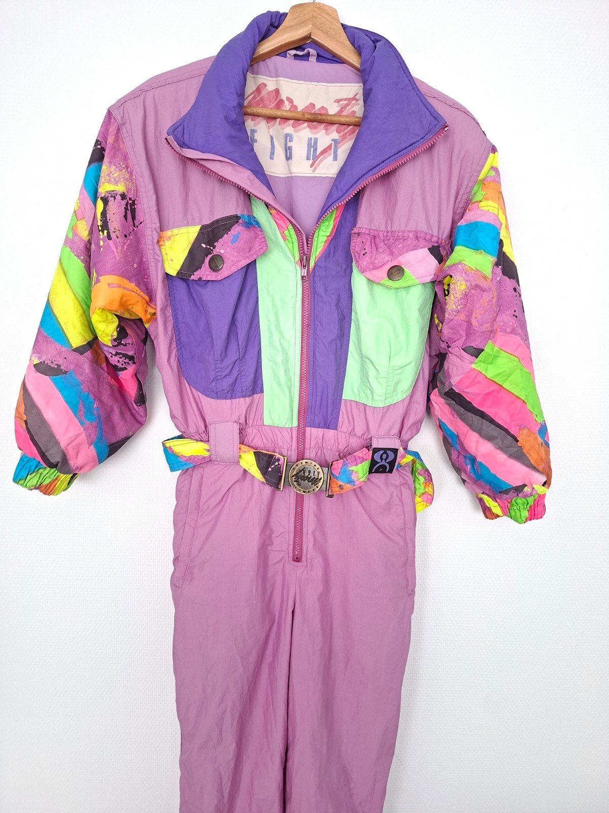 Vintage skipak 36 retro fout après-ski carnaval klunen, Ophalen of Verzenden, 160 tot 180 cm, Kleding, Overige merken