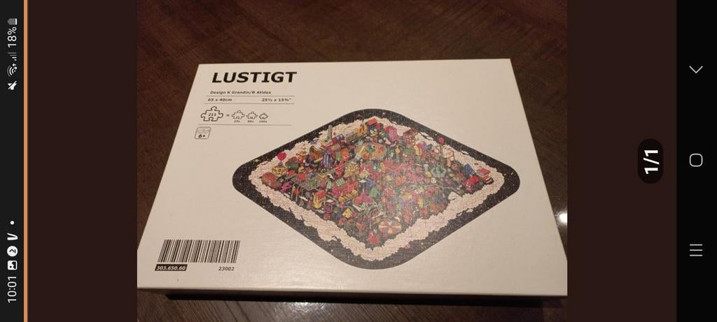 Lustigt puzzel, 211 stukjes, Ophalen of Verzenden, Minder dan 500 stukjes, Zo goed als nieuw, Legpuzzel