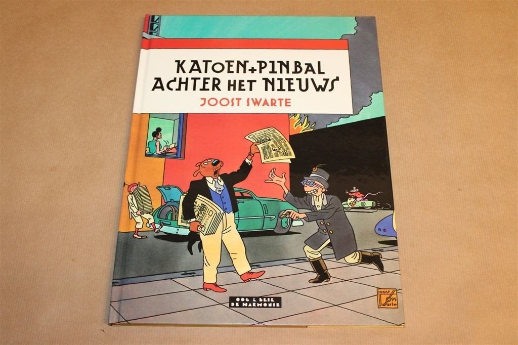 Katoen+Pinbal — Achter het Nieuws, HC Joost Swarte 1996, Eén stripboek, Ophalen of Verzenden, Gelezen