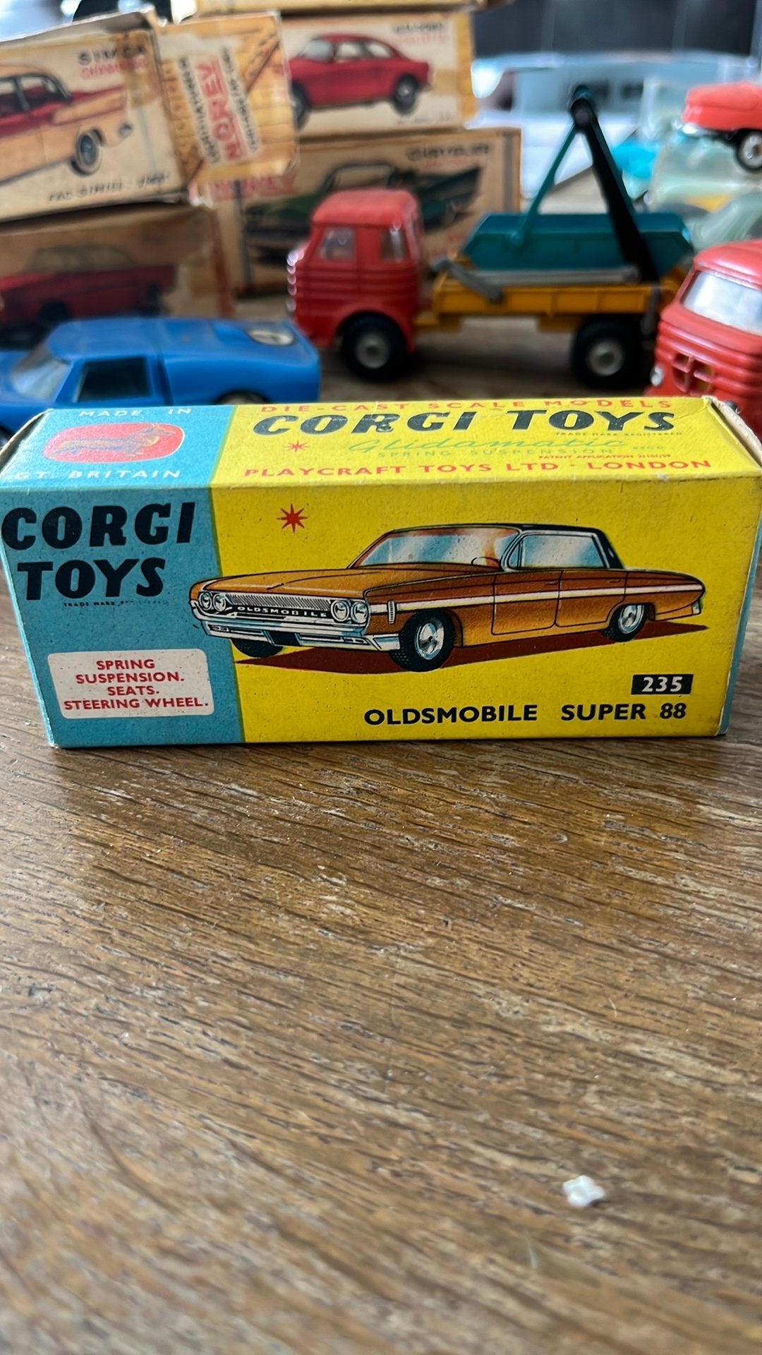 Origineel LEEG Corgi Toys doosje nr.235”Oldsmobile super 8”, Ophalen of Verzenden, Zo goed als nieuw, Auto, Corgi