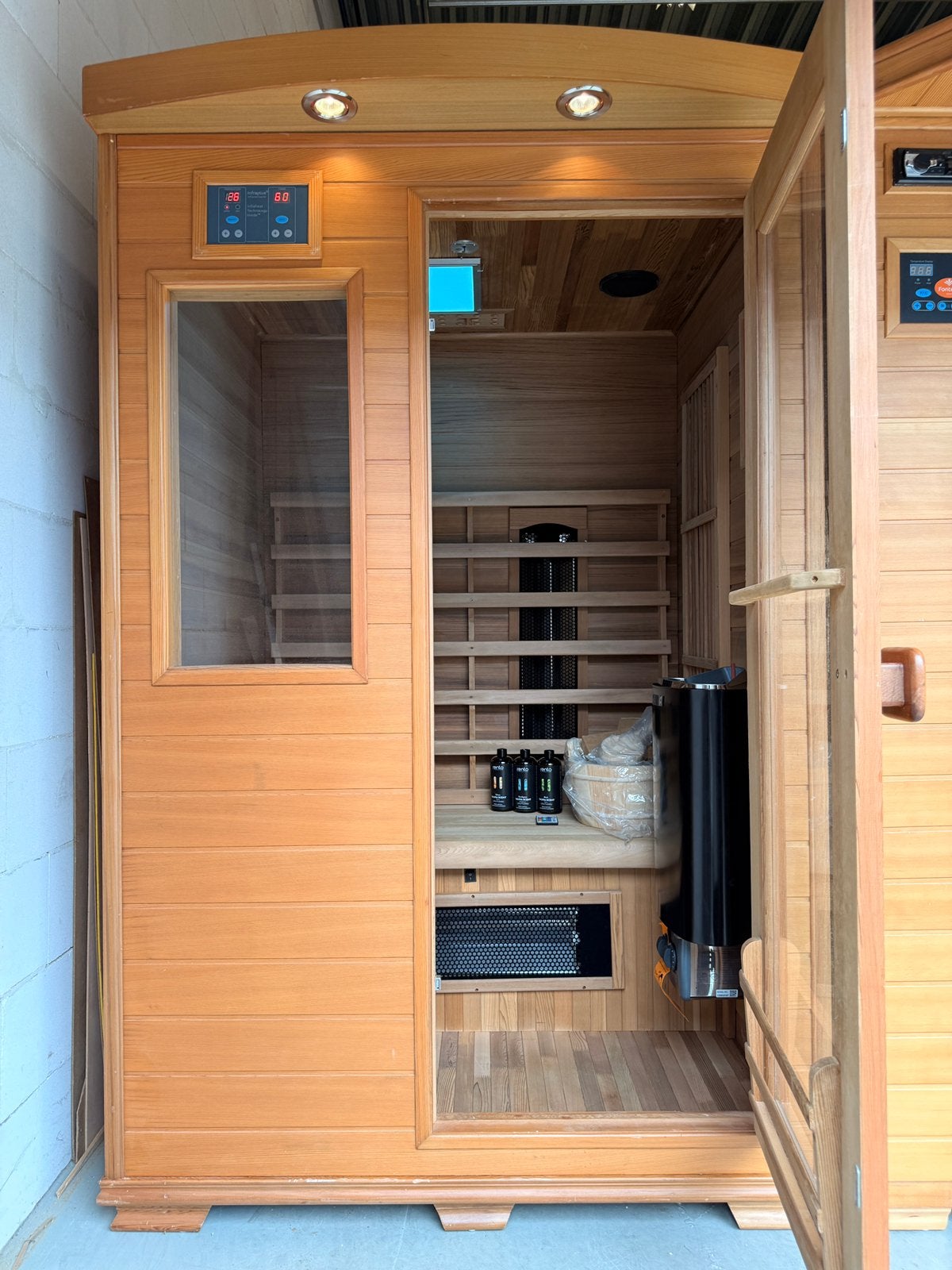 COMBI SAUNA | Infrarood + Finse sauna | GRATIS BEZORGING, Sport en Fitness, Sauna, Ophalen of Verzenden, Zo goed als nieuw, Fins of Traditioneel