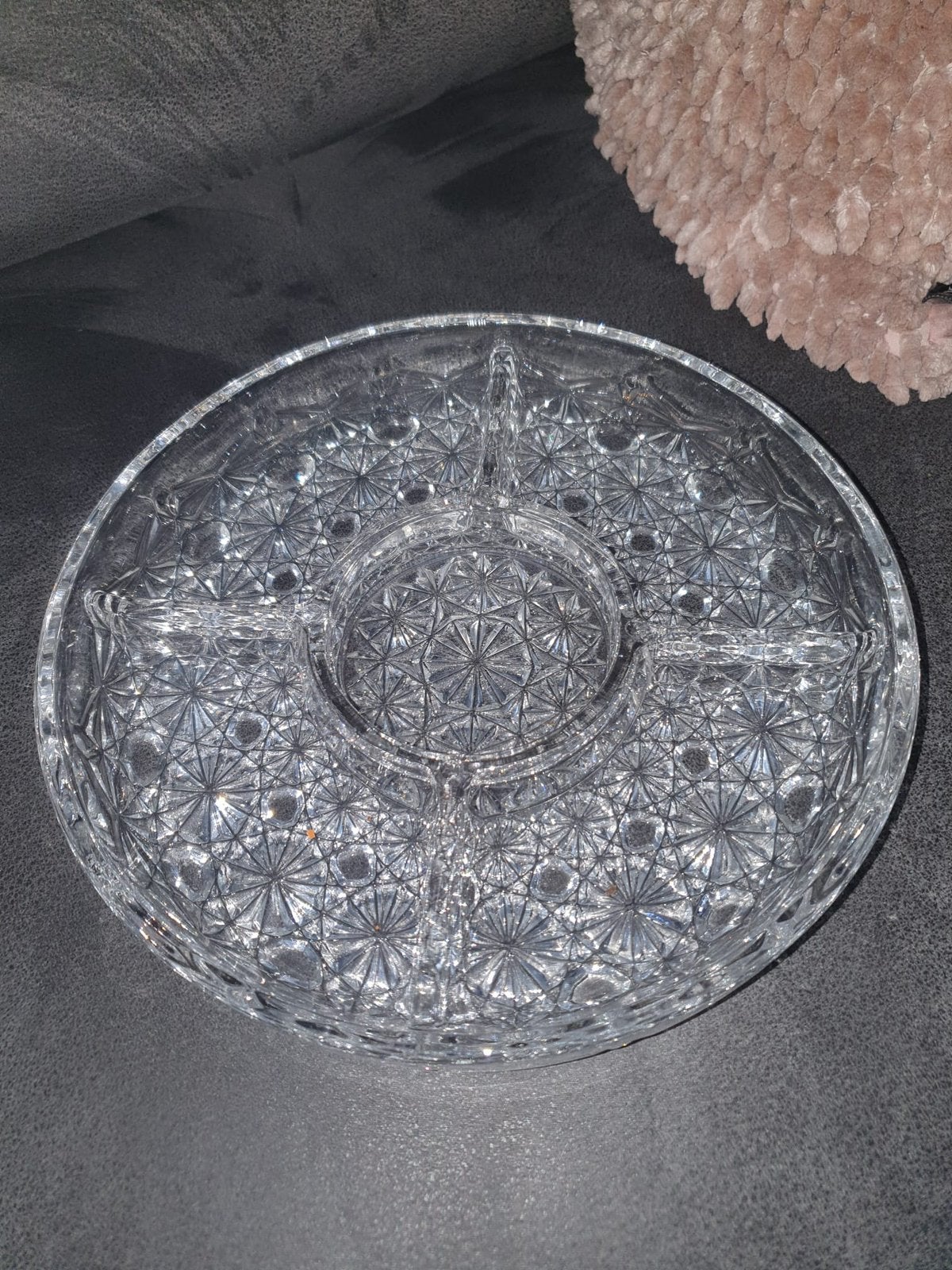 Glazen chips schaal, Ophalen, Zo goed als nieuw, Rond, Glas