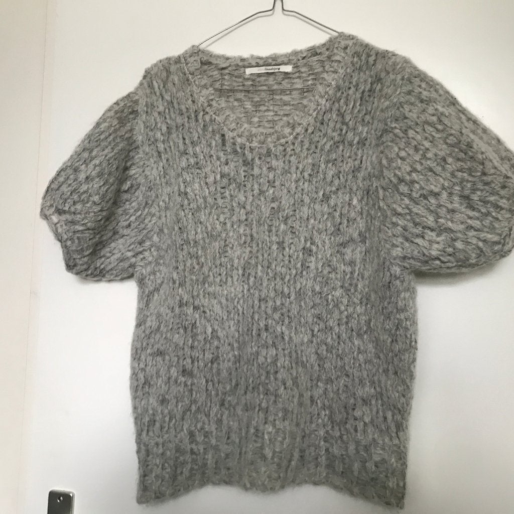 Sibin Ljinneberg alpaca trui met korte mouw grijs maat S, Kleding | Dames, Truien en Vesten, Verzenden, Grijs