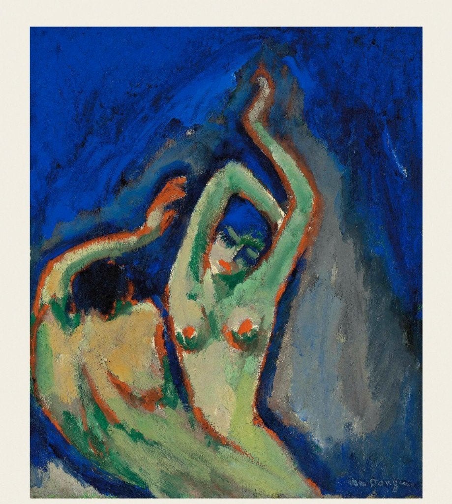 Kees van Dongen Foto Plakaat " Deux Anges" Mourlot, Antiek en Kunst, Kunst | Litho's en Zeefdrukken, Offsetdruk, Personages en Fantasiefiguren