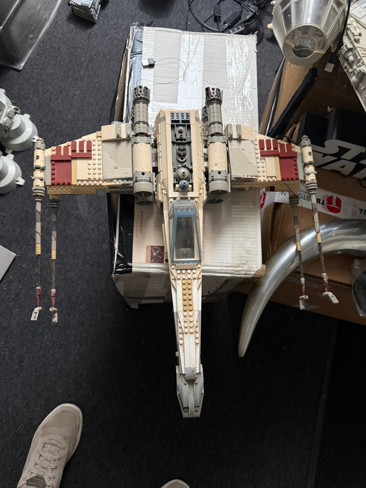 X wing geen echte lego met verlichting, Ophalen of Verzenden, Zo goed als nieuw, Actiefiguurtje