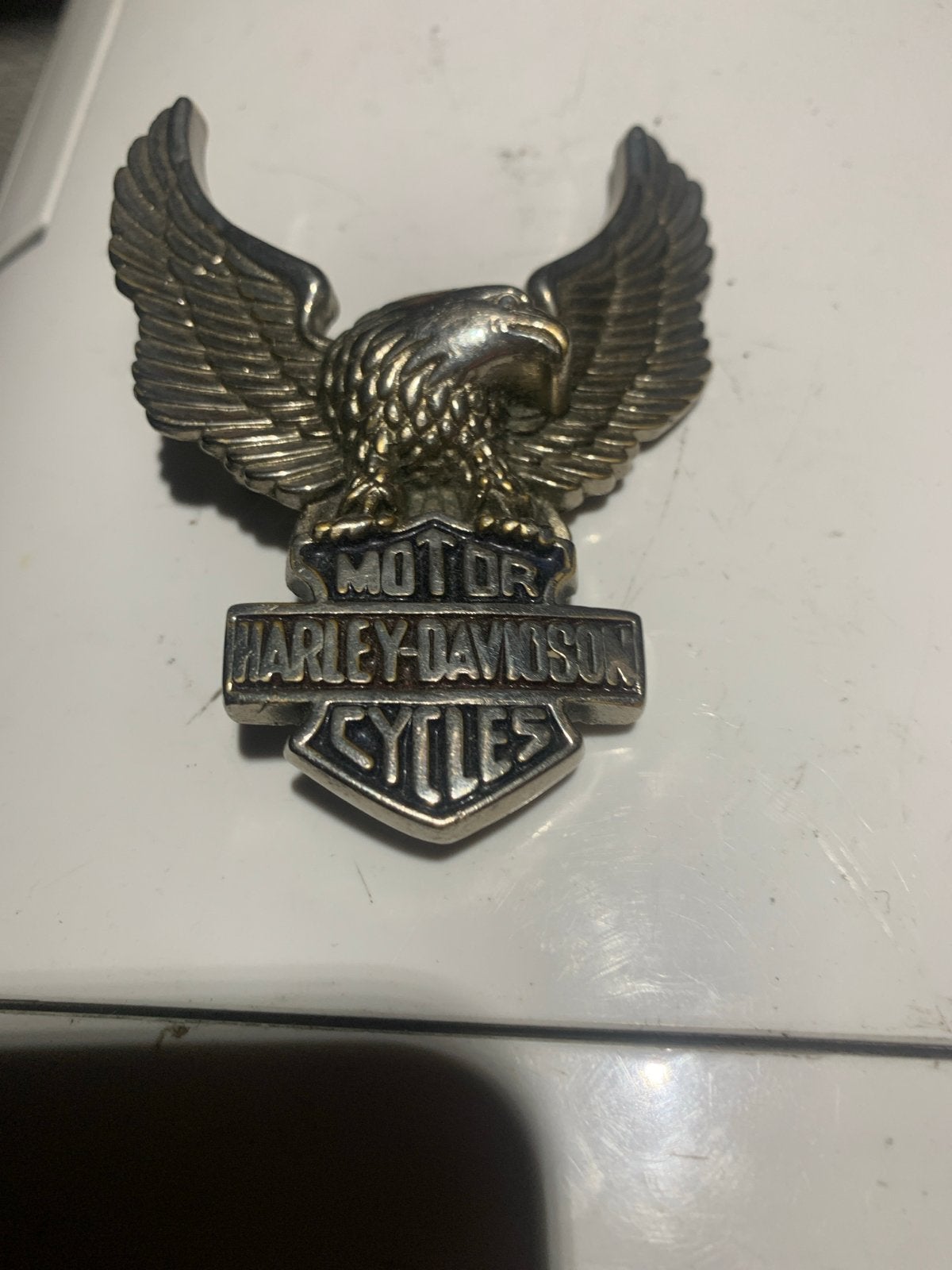 Vintage Harley-Davidson Adelaar Gesp 1983 - Solid Brass, Ophalen of Verzenden, Gebruikt