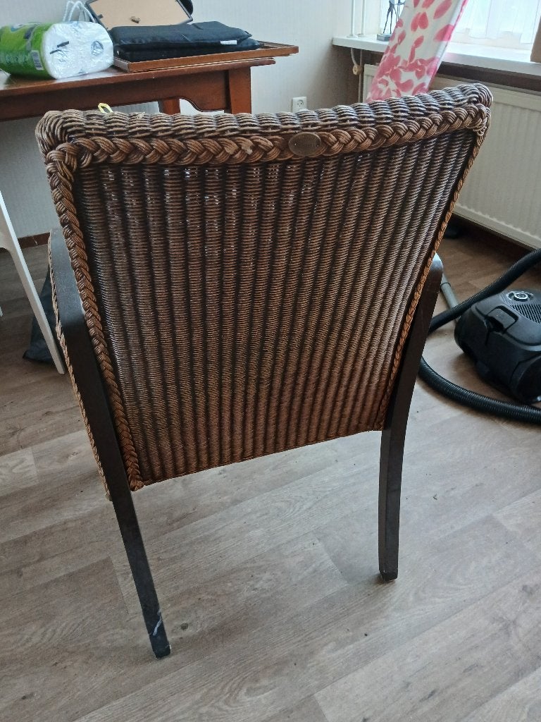 Rieten stoeltje, Huis en Inrichting, Stoelen, Ophalen, Gebruikt, Bruin, Hout