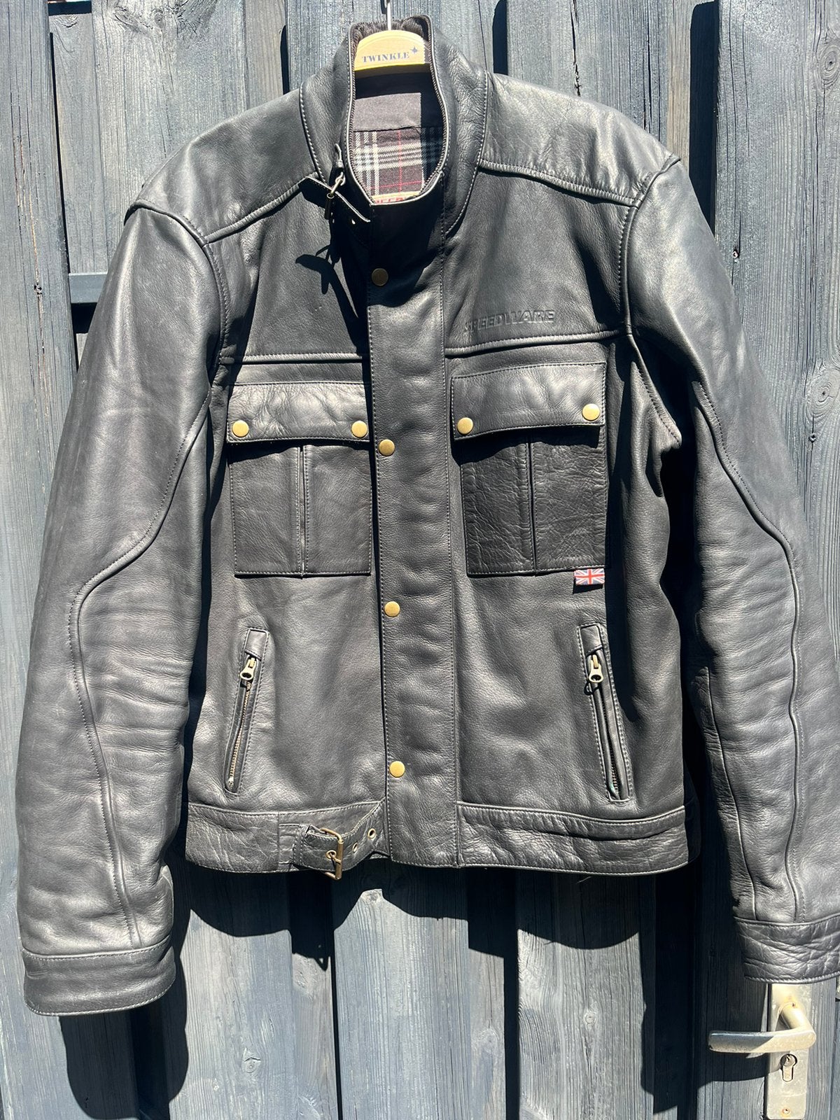Leren motorjas maat  l / xl, Ophalen, Tweedehands, Jas | leer