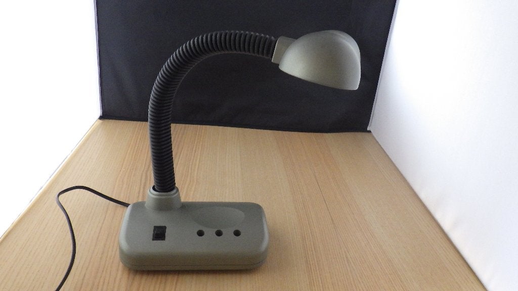 mooie vintage tafel-/bureaulamp, Bureaulamp, Vintage, Ophalen of Verzenden, Bruin