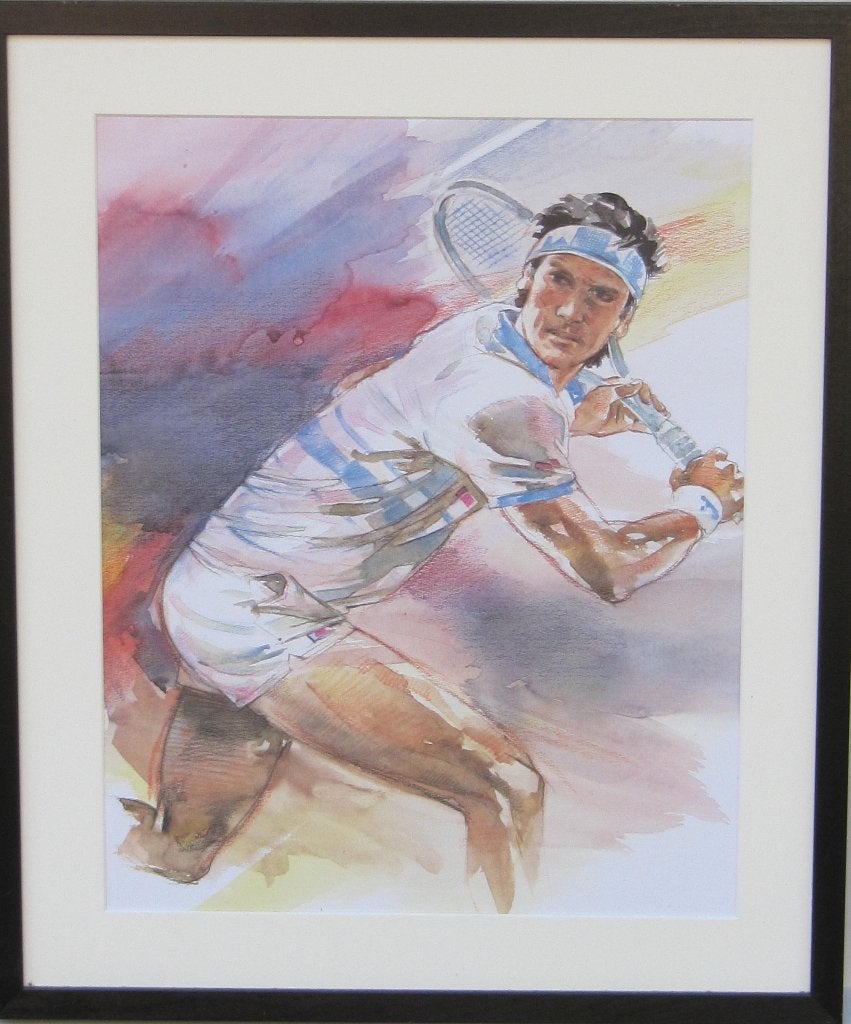 " Tennis " ingelijste litho van Wim Hoogstraten € 40, L00, Nieuw, Ophalen of Verzenden, Wilson