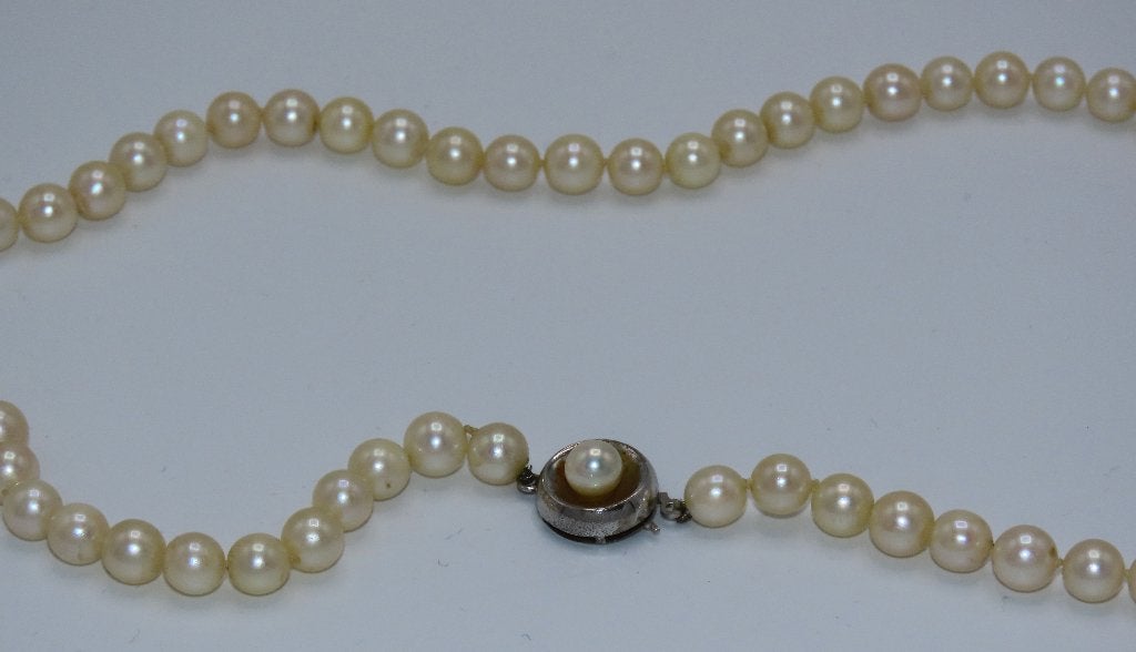 CULTIVE PAREL KETTING MET ZILVEREN SLUITING, Sieraden, Tassen en Uiterlijk, Antieke sieraden, Verzenden, Overige materialen, Ketting