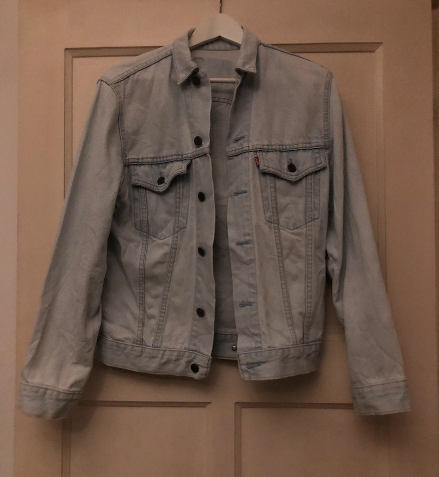 Spijkerjas denim jacket Levi’s vintage lichtblauw, Maat 38/40 (M), Blauw, Ophalen of Verzenden, Gedragen