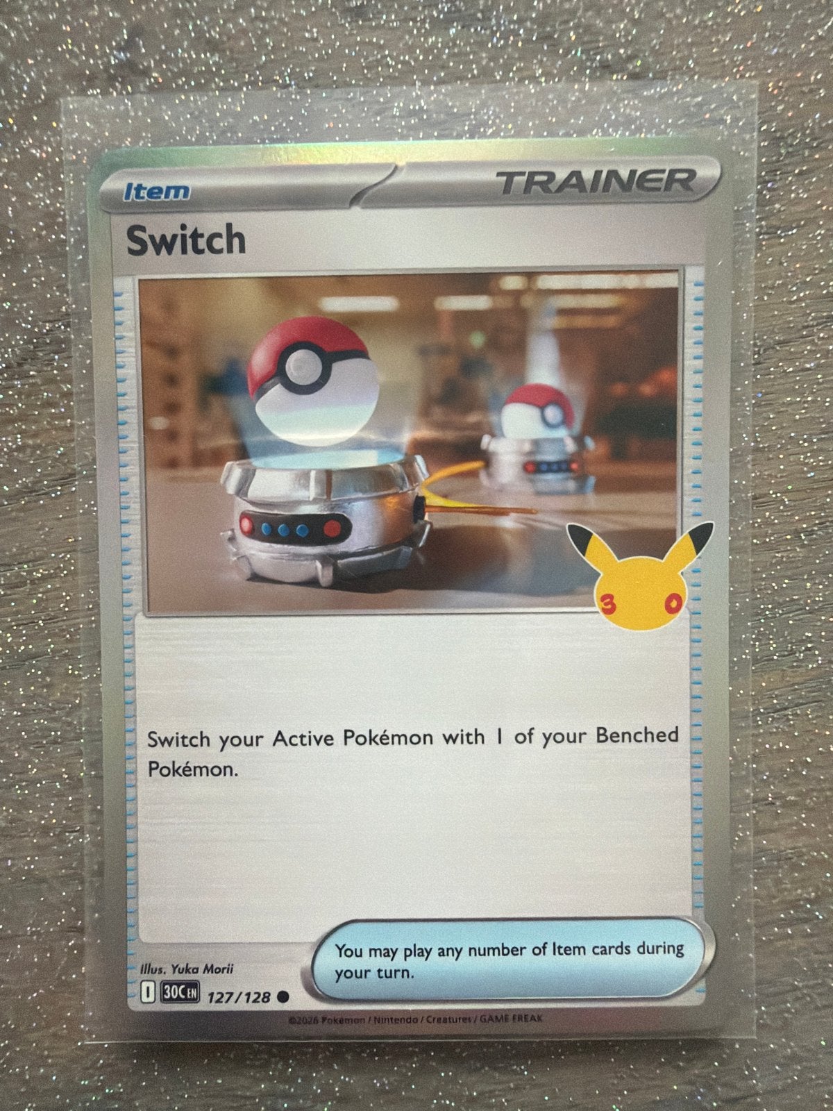 Pokémon TCG Switch Trainer Kaart 127/128 Celebrations, Hobby en Vrije tijd, Ophalen of Verzenden, Zo goed als nieuw, Losse kaart