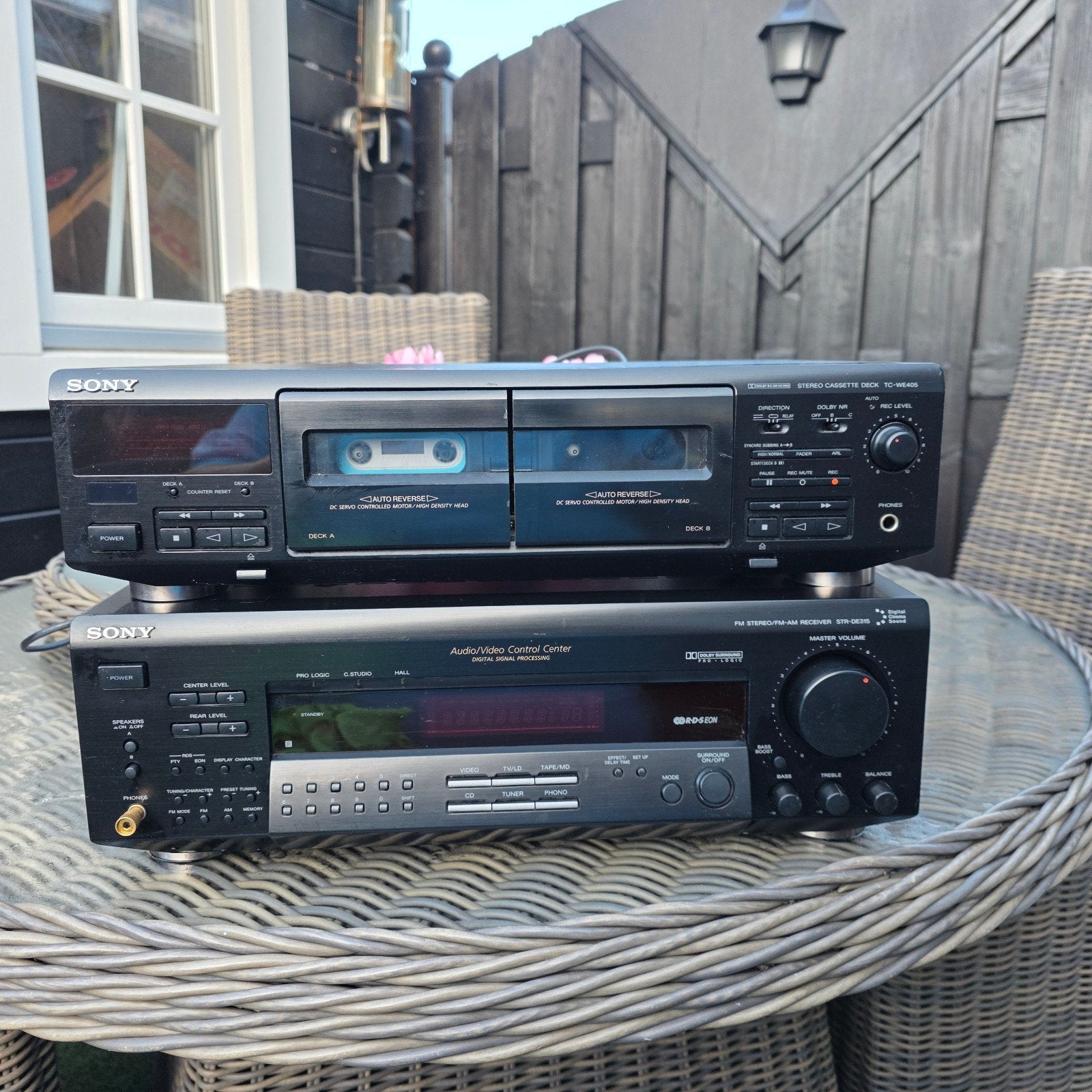 Sony Stereo Cassette Deck TC-WE405 & Receiver STR-DE315, Ophalen, Gebruikt, Losse componenten, Cassettedeck