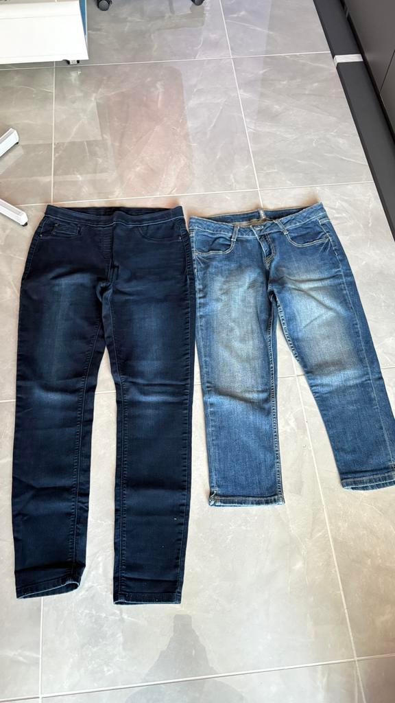 Dames broek, Ophalen of Verzenden, Zo goed als nieuw, Blauw, W30 - W32 (confectie 38/40)