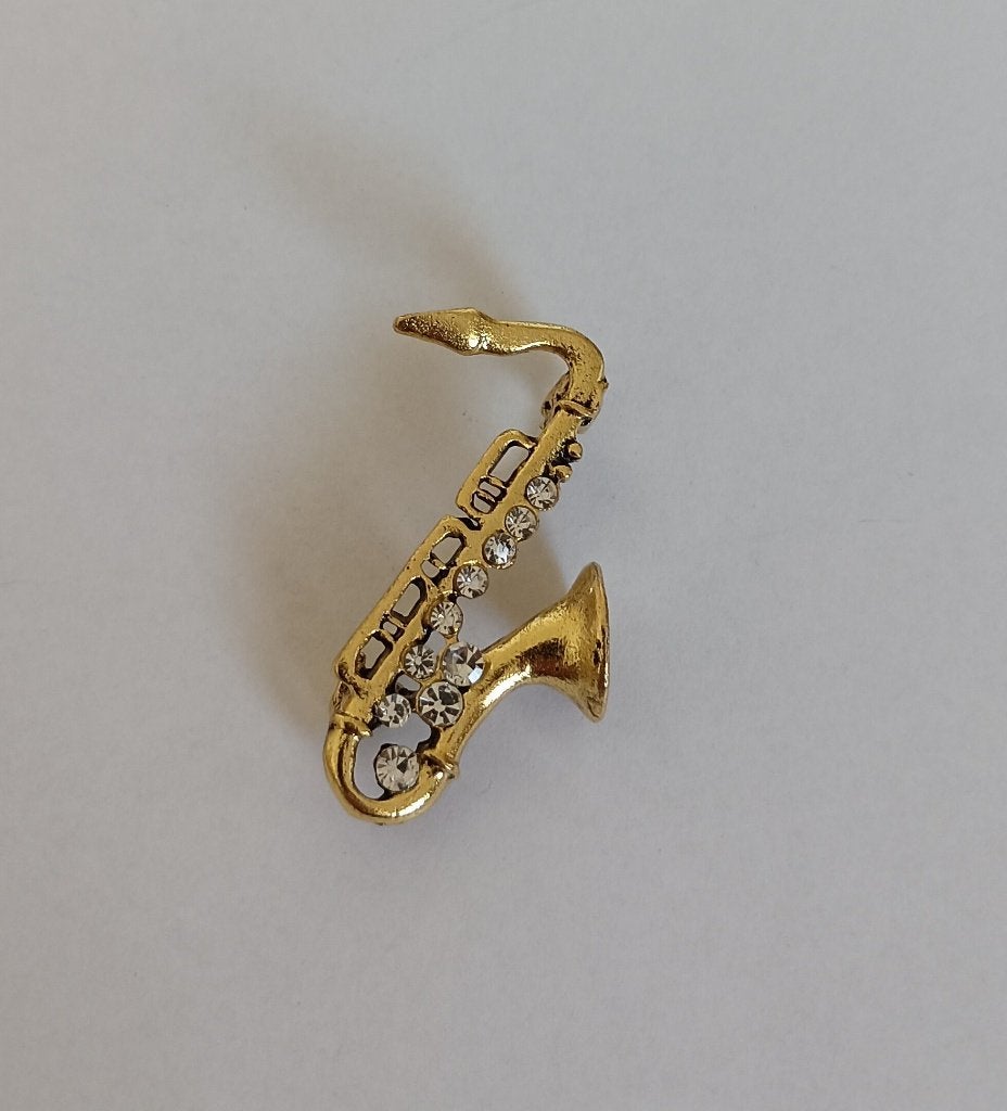 Saxofoon broche, Overige materialen, Overige kleuren, Minder dan 4 cm, Nieuw