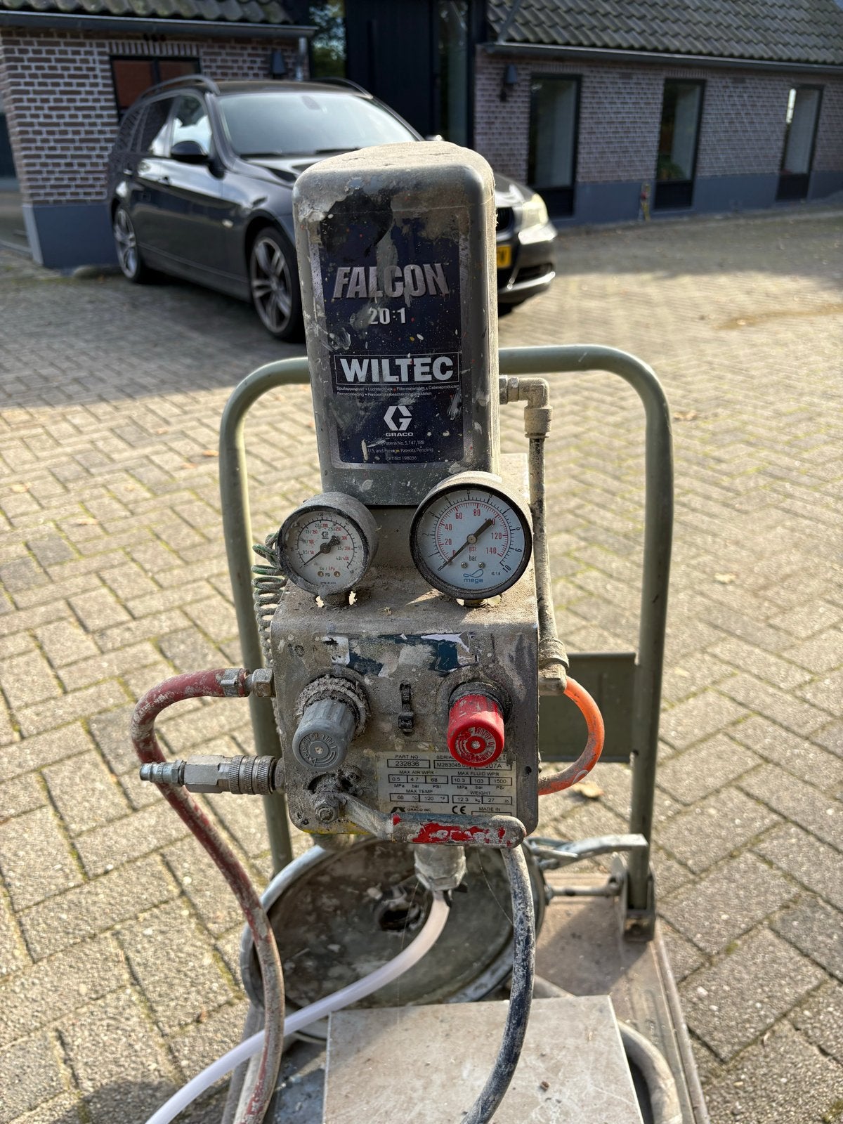 Graco Falcon Wiltec 20:1 Verfspuitmachine met accessoires, Ophalen