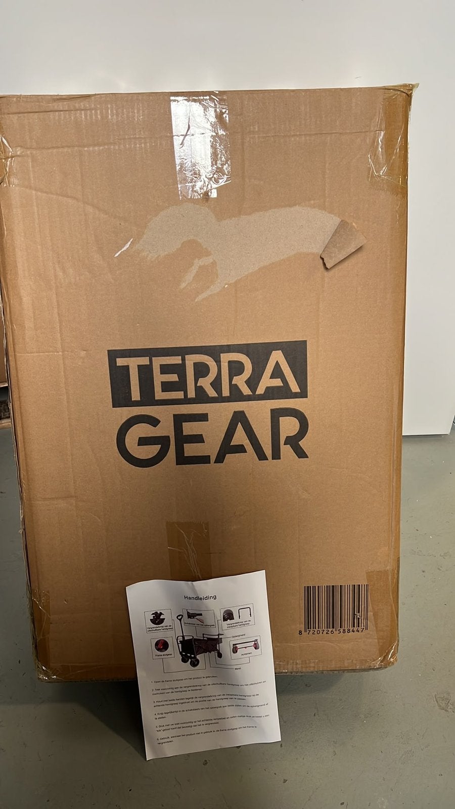 Terra Gear Opvouwbare Bolderkar - Nieuw in doos, Caravans en Kamperen, Ophalen of Verzenden, Opvouwbaar, Nieuw