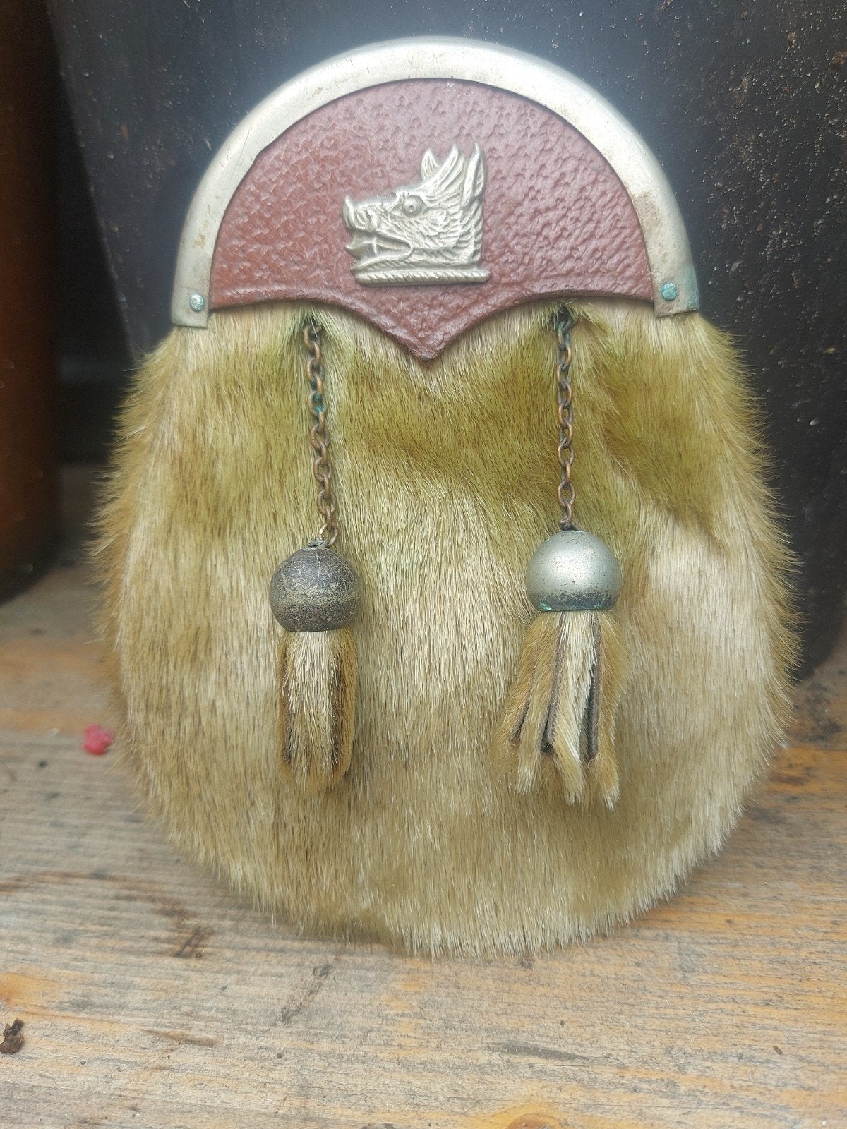 Oude authentieke sporran van Schotse kilt, Ophalen of Verzenden