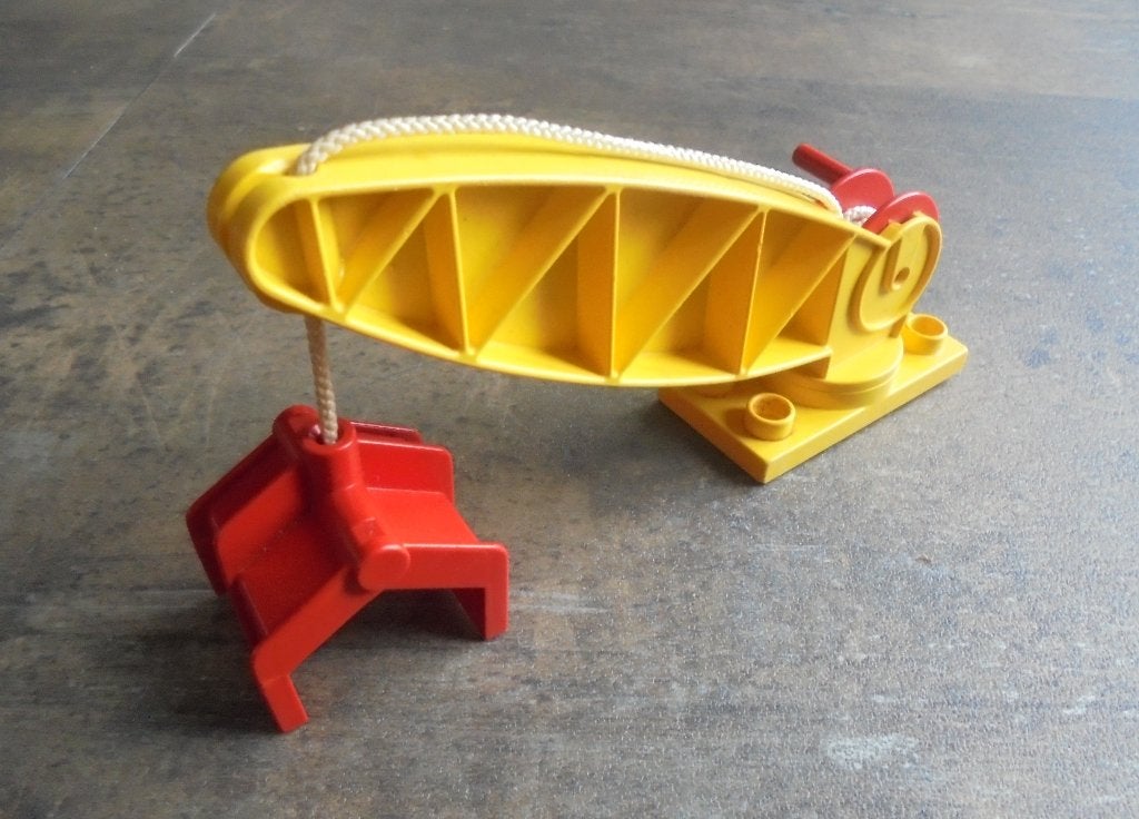 Lego Duplo Crane Base with Arm, Winch & Claw (zie foto's), Ophalen of Verzenden, Gebruikt, Losse stenen, Duplo