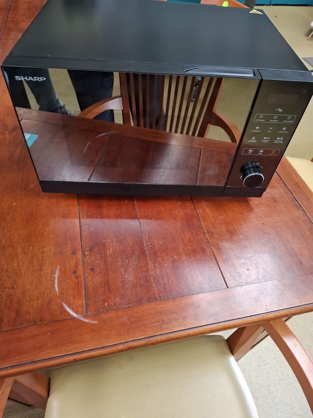 sharp combimagnetron, Ophalen