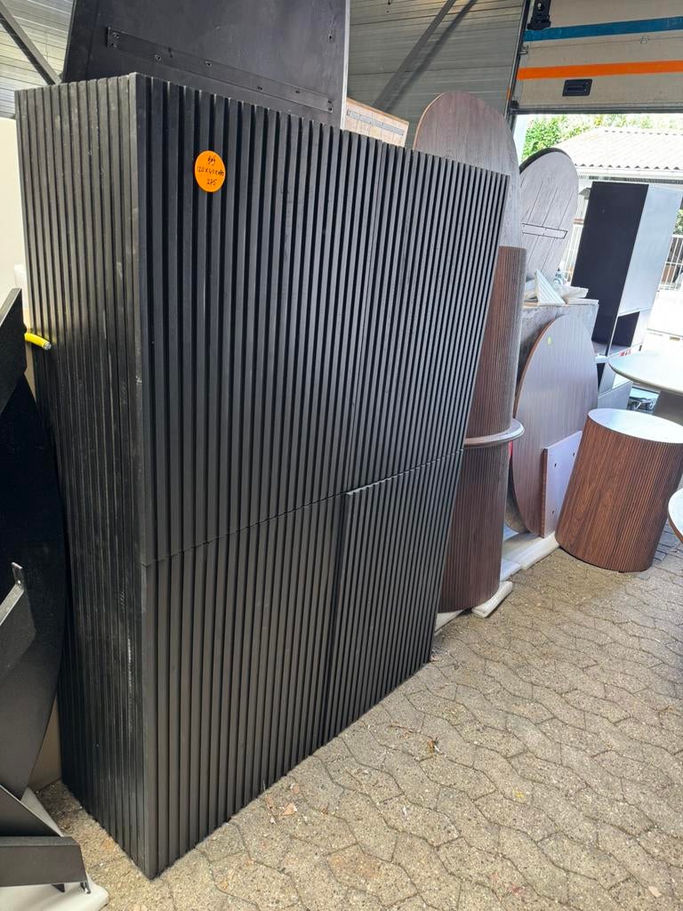 Wandkast mangohout zwart 120x40x180, Huis en Inrichting, Kasten | Wandmeubels, Ophalen, Met deur(en), Overige materialen, Nieuw