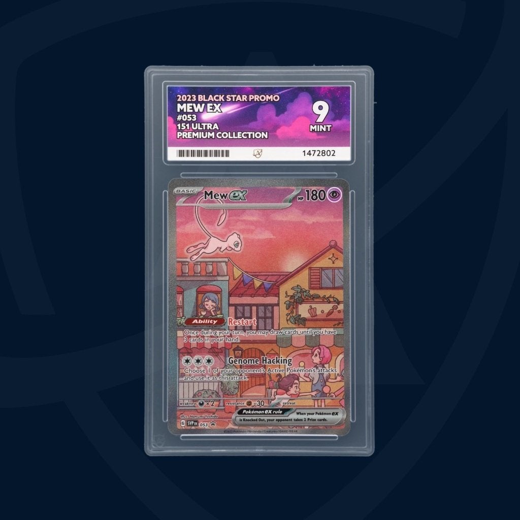 5x ACE Graded Pokémon kaarten (Mew ex & Kanto), Ophalen of Verzenden, Zo goed als nieuw, Meerdere kaarten