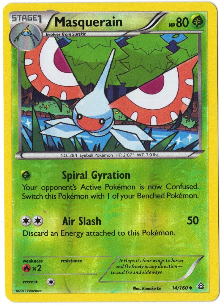 Primal Clash,  Masquerain [reverse] 14/160, Verzenden, Nieuw, Losse kaart