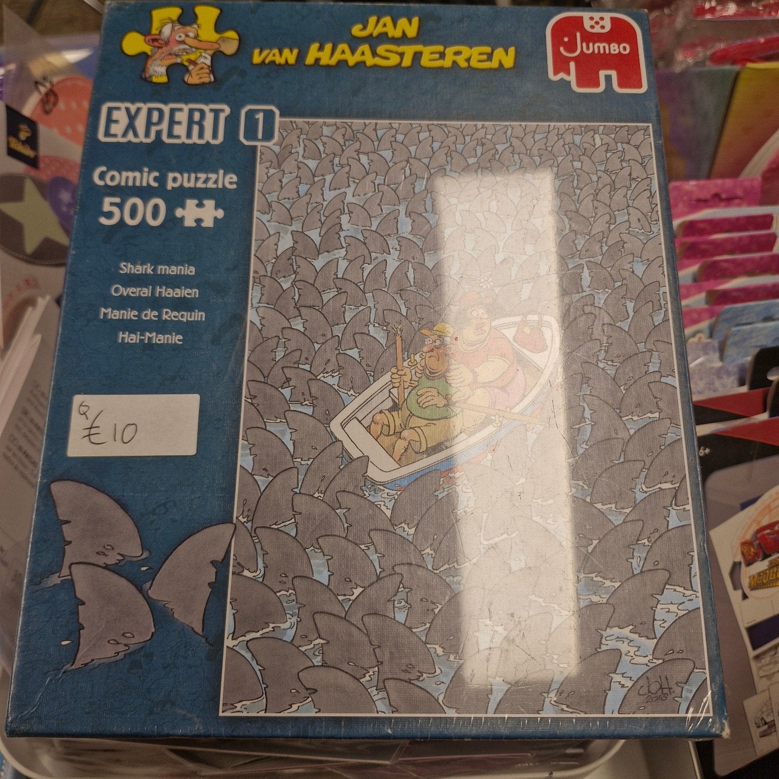 Jan van Haasteren Expert 1 Comic Puzzel - Shark Mania 500+, Hobby en Vrije tijd, Denksport en Puzzels, Ophalen of Verzenden, 500 t/m 1500 stukjes