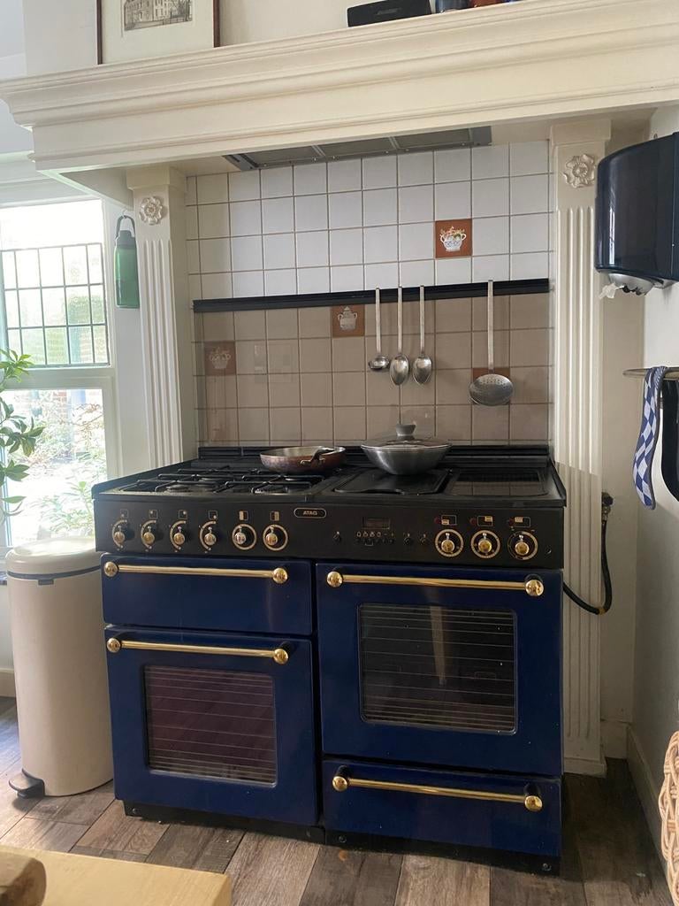 ATAG fornuis met dubbele oven 110 cm breed, Ophalen, Gebruikt, Warmhoudplaat, 60 cm of meer