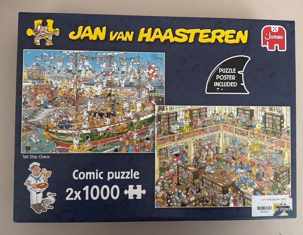 Jan van Haasteren puzzel 2x1000st., Ophalen of Verzenden, 500 t/m 1500 stukjes, Zo goed als nieuw