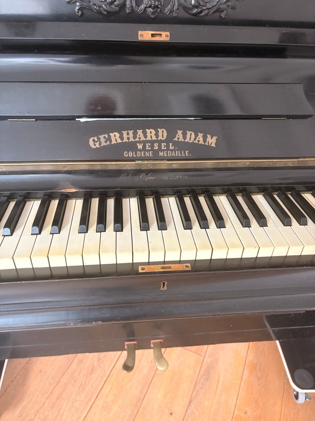 Antieke Gerhard Adam Piano - Zwart, Ophalen, Gebruikt, Zwart, Piano