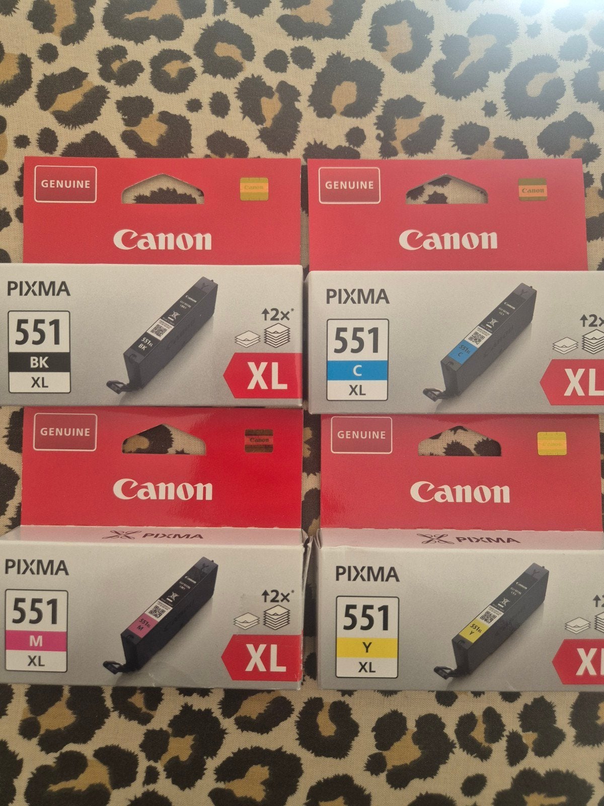 Canon pixma XL  551 cartridge 4 stuks, Computers en Software, Printerbenodigdheden, Ophalen of Verzenden, Nieuw, Cartridge, Canon Pixma