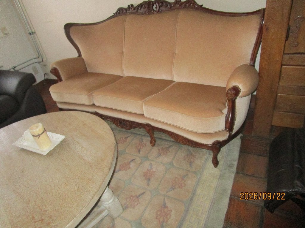 antieke bank, Huis en Inrichting, Hout, Gebruikt, Lodewijk XIV, Driepersoons