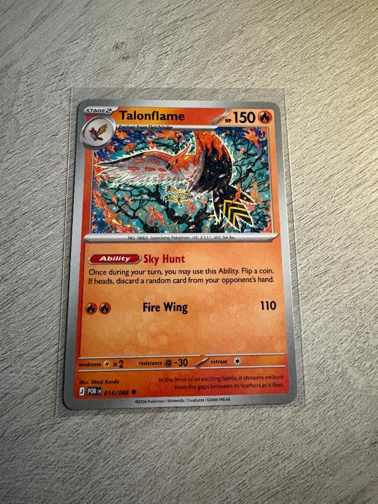 Talonflame 014/088 Perfect Order - Pokémon Kaart, Ophalen of Verzenden, Nieuw, Losse kaart