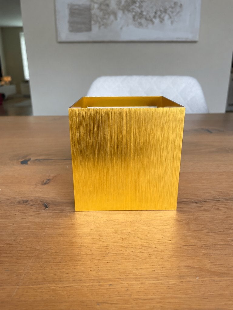 Gouden LED wandlampen - geborsteld aluminium (3 stuks), Inclusief lichtbron, Overige fittingen, Ophalen of Verzenden, Zo goed als nieuw