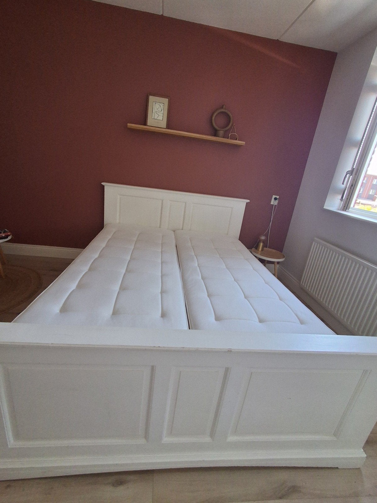 Wit tweepersoonsbed ombouw, Ophalen, Verstelbaar, Tweepersoons, Zo goed als nieuw