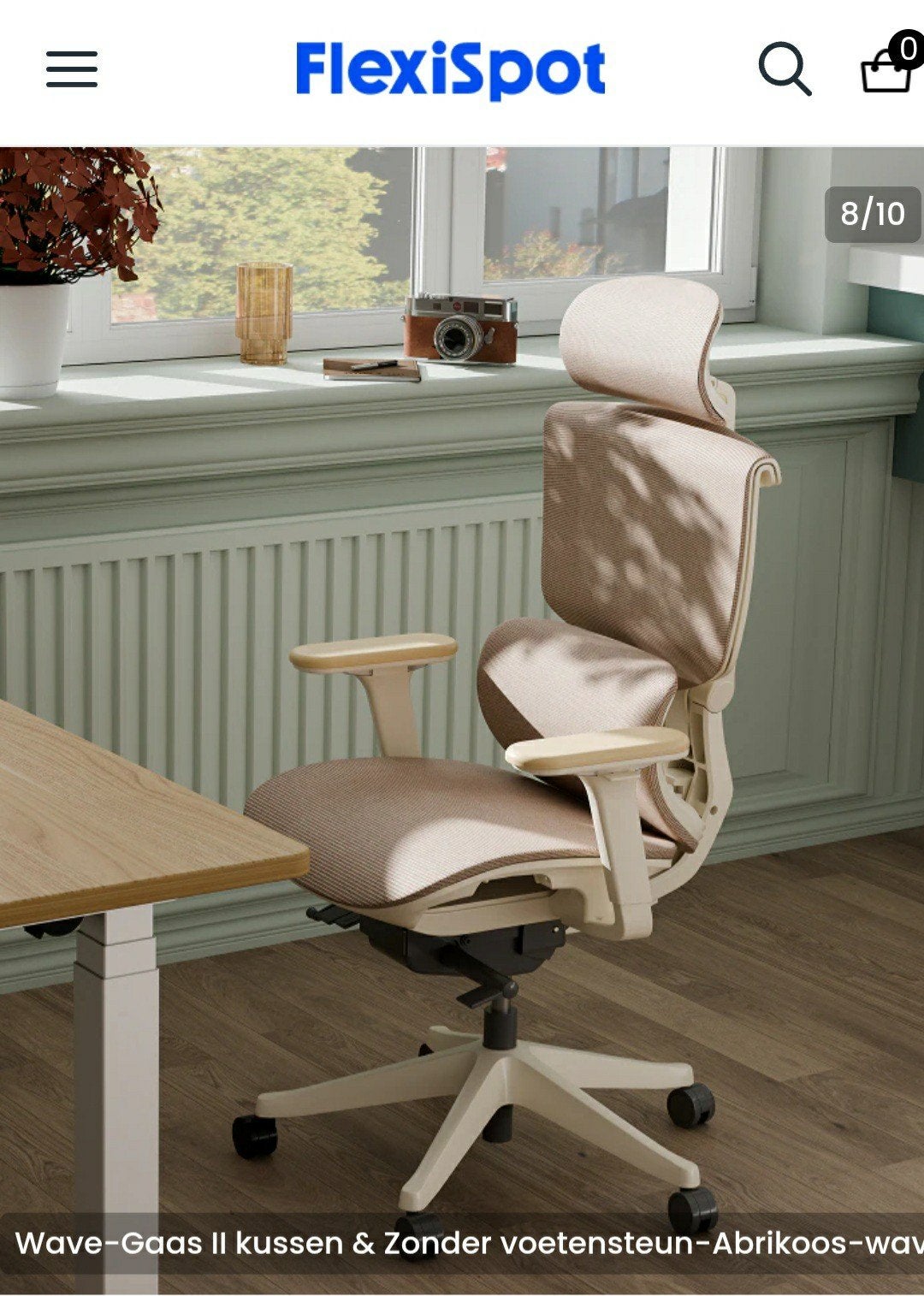 Multiverstelbare Ergonomische Stoel met Gesplitste Lumbale, Huis en Inrichting, Ophalen, Nieuw, Beige